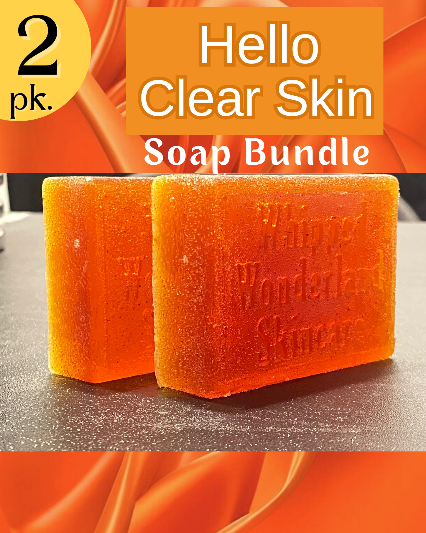 Hello Clear Skin Turmeric Soap 2-Pack | Natural Brightening Soap for Dark Spots & Glowing Skin