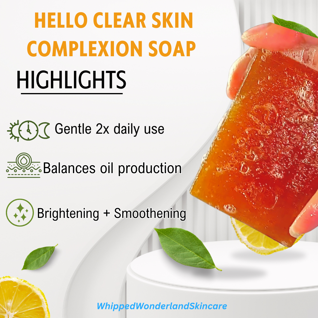 Hello Clear Skin - Turmeric Face soap bar; Hyperpigmentation, Acne, Scarring, Uneven Skin Clearing Soap