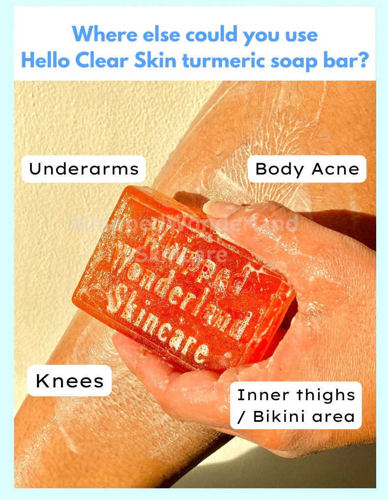 Hello Clear Skin - Turmeric Face soap bar; Hyperpigmentation, Acne, Scarring, Uneven Skin Clearing Soap