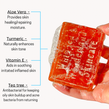 Hello Clear Skin - Turmeric Face soap bar; Hyperpigmentation, Acne, Scarring, Uneven Skin Clearing Soap