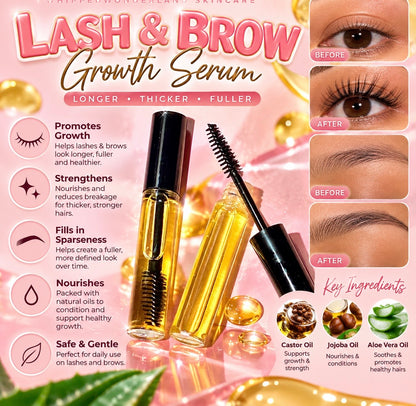 Eyelash & Eyebrow Serum – Natural Growth Formula for Longer, Thicker Lashes & Brows