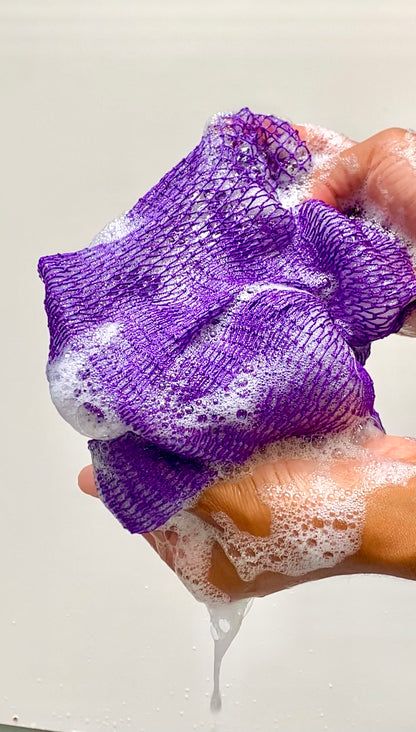 AfricanNet Sponge- Scrubber Bath Loofah Exfoliating Net Sponge for Shower, lathering net sponge