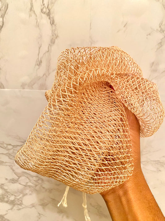 AfricanNet Sponge- Scrubber Bath Loofah Exfoliating Net Sponge for Shower, lathering net sponge