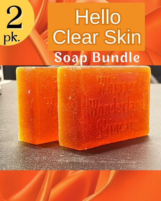 Whippedwonderland Skincare Turmeric Soap 2-Pack featuring four turmeric cleansing soap bars